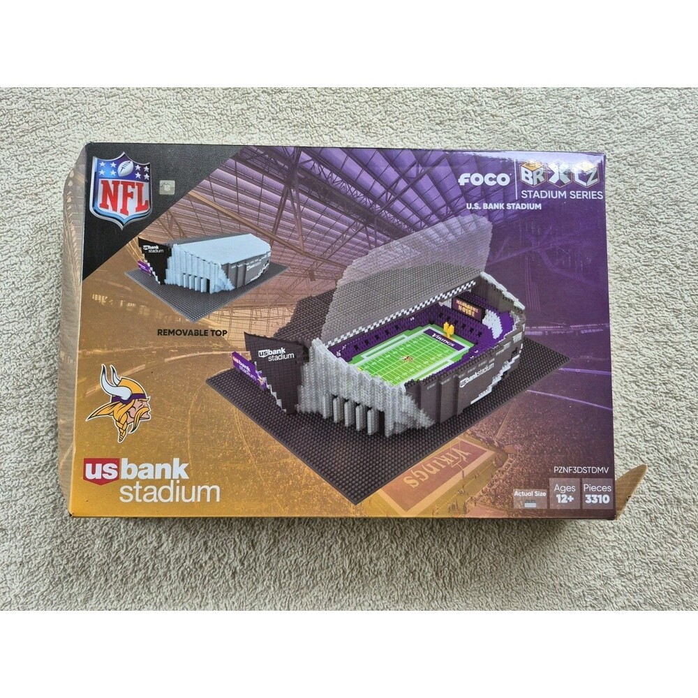 NFL Minnesota Vikings US BANK STADIUM, FOCO BRXLZ, 3D lego-like construction set